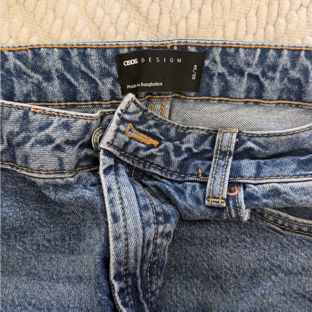 ASOS High Rise Blue Jeans - Picture 3 of 3